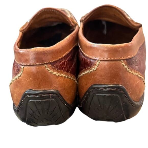 Martin Dingman Mens Driving Loafer US 8M 8 Brown Alligator Horsebit Leather Shoe - Picture 8 of 11